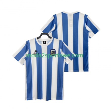 Koszulka Argentyna Retro Domowe Stroje Piłkarskie 1986 Krótki Rękaw